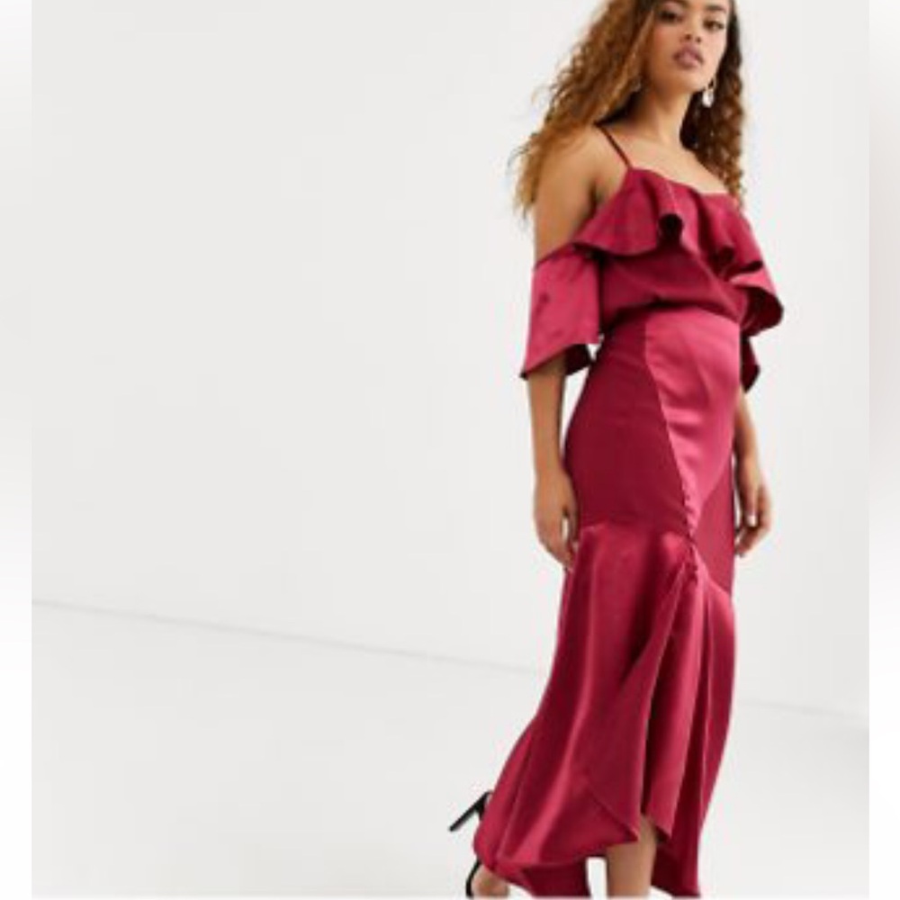 TRUE DECADENCE cami top in silky material in raspberry colour